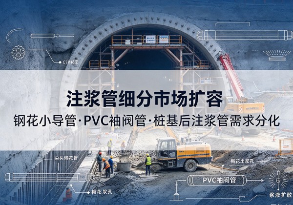 阳西注浆管细分市场扩容，隧道钢花小导管、PVC 袖阀管、桩基后注浆管需求分化